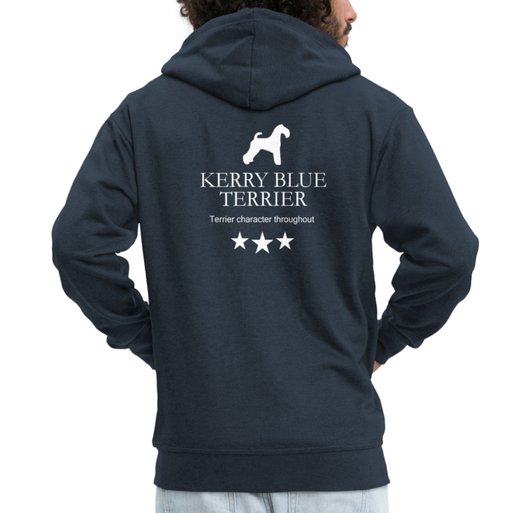 Männer Premium Kapuzenjacke - Kerry Blue Terrier - Terrier character throughout... - Navy