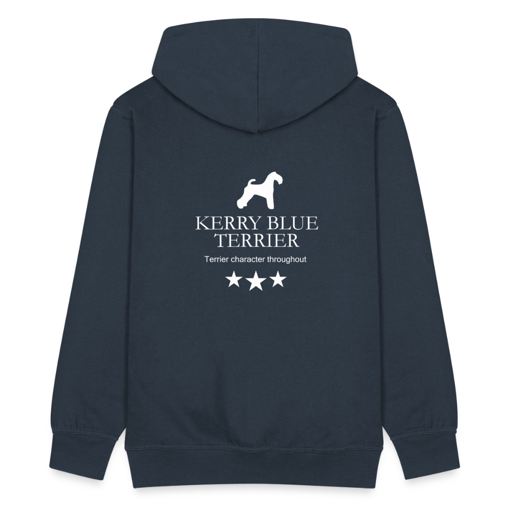 Männer Premium Kapuzenjacke - Kerry Blue Terrier - Terrier character throughout... - Navy