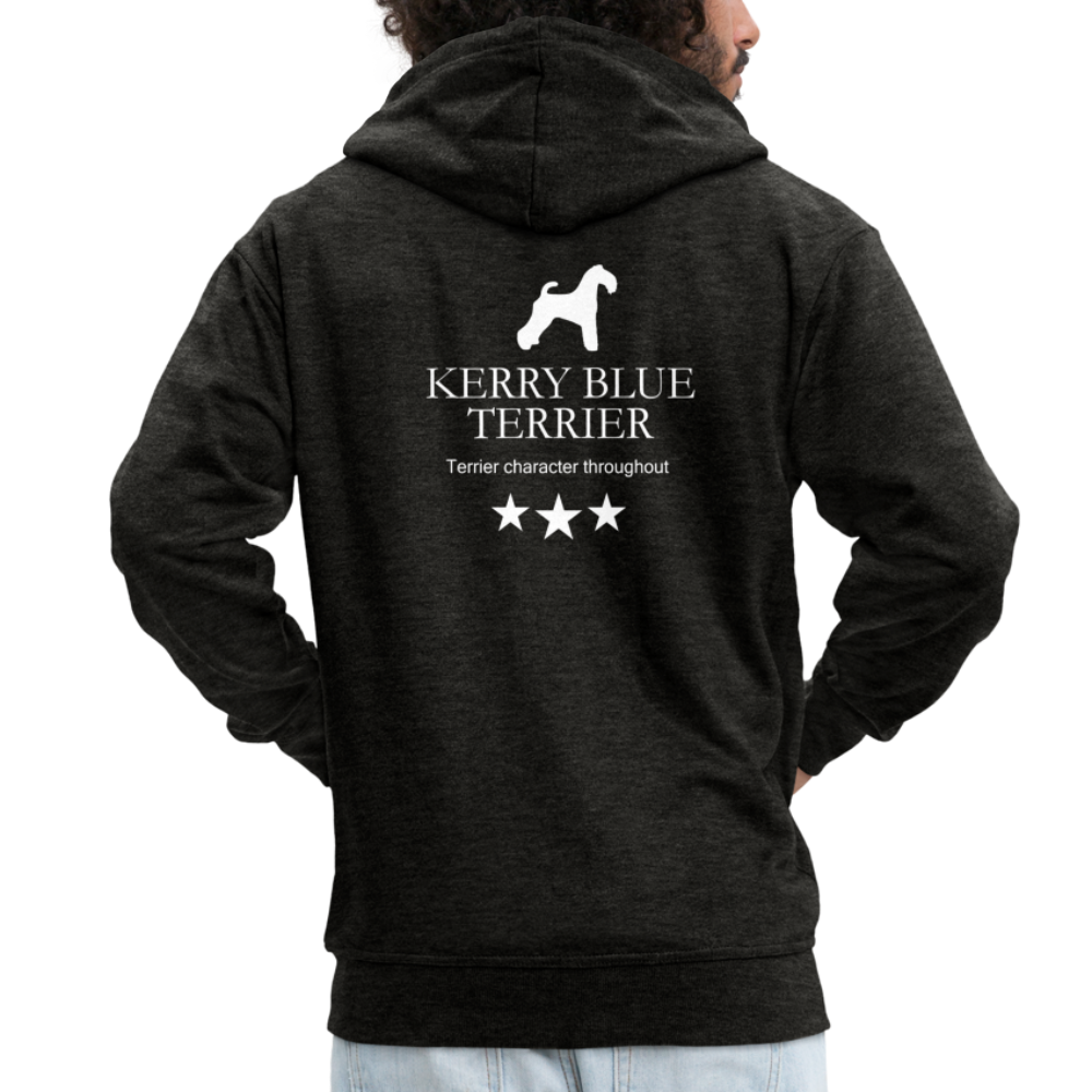 Männer Premium Kapuzenjacke - Kerry Blue Terrier - Terrier character throughout... - Anthrazit