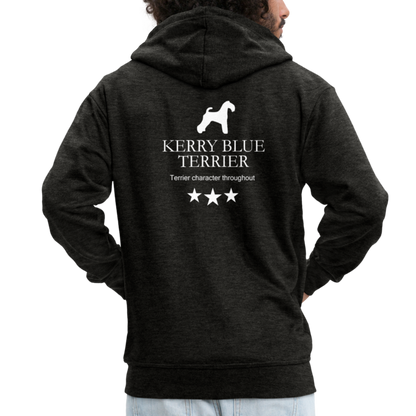 Männer Premium Kapuzenjacke - Kerry Blue Terrier - Terrier character throughout... - Anthrazit