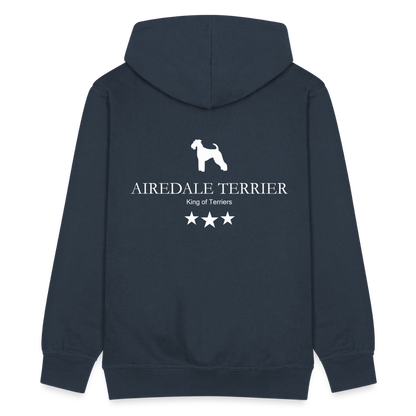 Männer Premium Kapuzenjacke - Airedale Terrier - King of terriers... - Navy