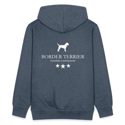 Männer Premium Kapuzenjacke - Border Terrier - Essentially a working terrier... - Jeansblau