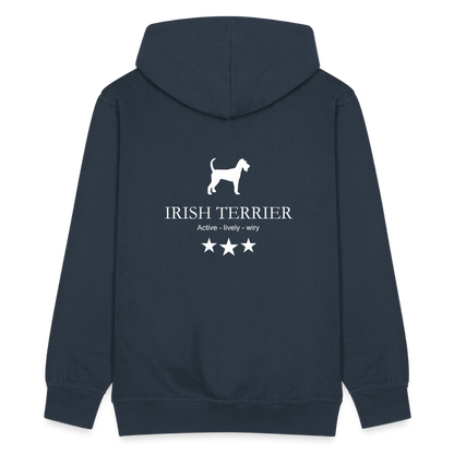 Männer Premium Kapuzenjacke - Irish Terrier - Active, lively, wiry... - Navy