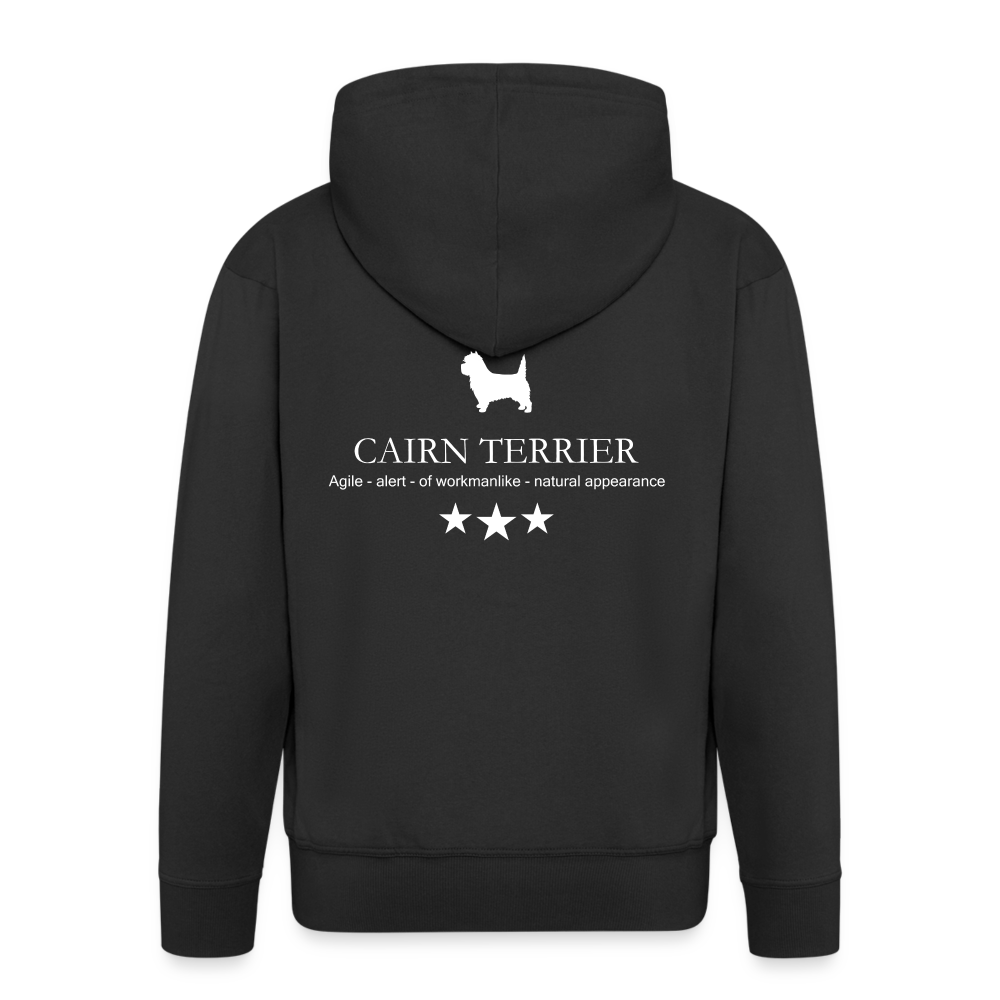 Männer Premium Kapuzenjacke - Cairn Terrier - Agile, alert, of workmanlike... - Schwarz