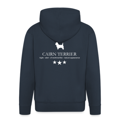 Männer Premium Kapuzenjacke - Cairn Terrier - Agile, alert, of workmanlike... - Navy