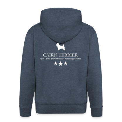 Männer Premium Kapuzenjacke - Cairn Terrier - Agile, alert, of workmanlike... - Jeansblau