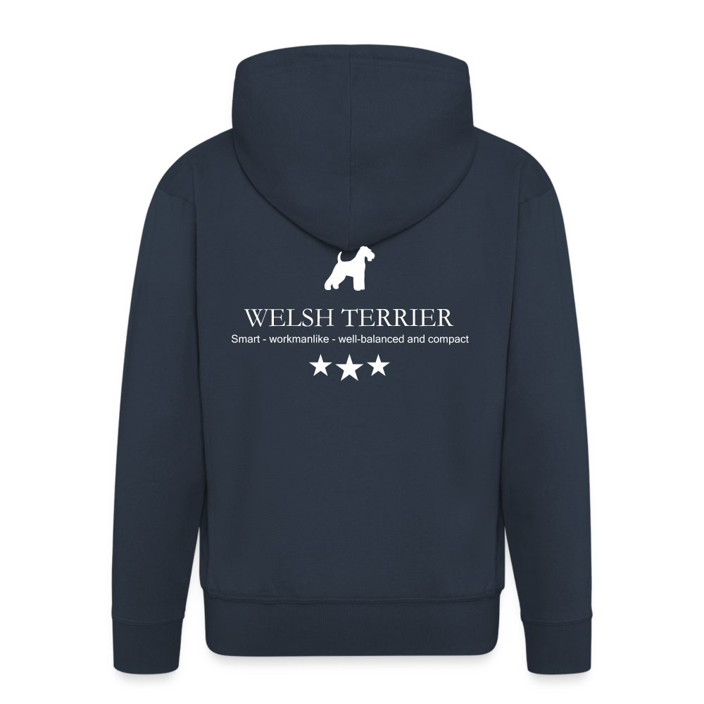 Männer Premium Kapuzenjacke - Welsh Terrier - Smart, workmanlike, well-balanced... - Navy