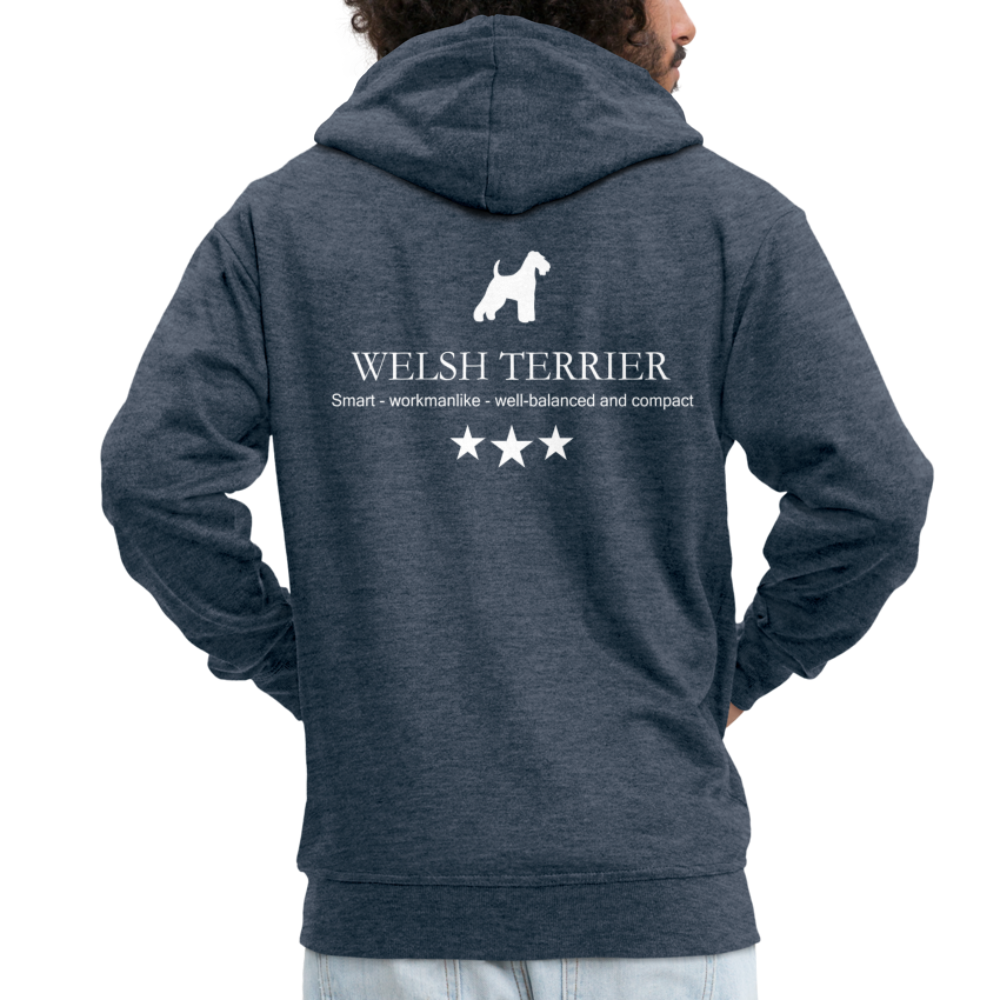 Männer Premium Kapuzenjacke - Welsh Terrier - Smart, workmanlike, well-balanced... - Jeansblau