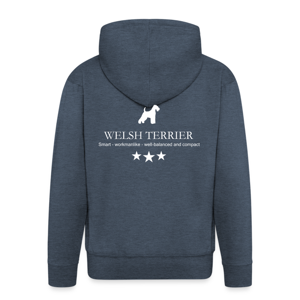 Männer Premium Kapuzenjacke - Welsh Terrier - Smart, workmanlike, well-balanced... - Jeansblau