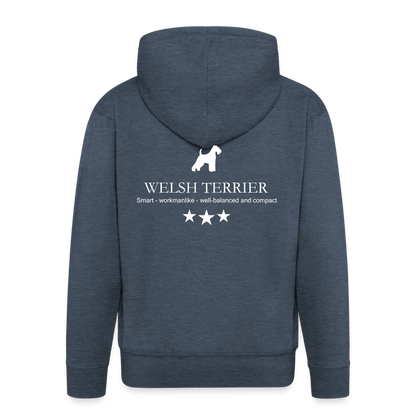 Männer Premium Kapuzenjacke - Welsh Terrier - Smart, workmanlike, well-balanced... - Jeansblau