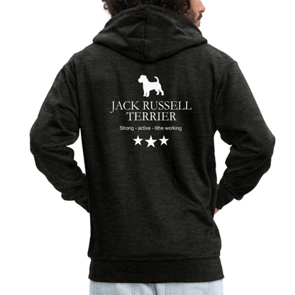 Männer Premium Kapuzenjacke - Jack Russell Terrier - Strong, active, lithe working... - Anthrazit