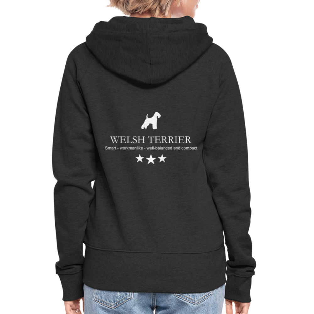 Frauen Premium Kapuzenjacke - Welsh Terrier - Smart, workmanlike, well-balanced... - Schwarz