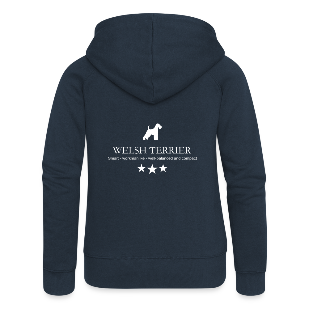 Frauen Premium Kapuzenjacke - Welsh Terrier - Smart, workmanlike, well-balanced... - Navy