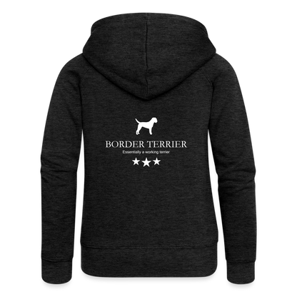 Frauen Premium Kapuzenjacke - Border Terrier - Essentially a working terrier... - Anthrazit