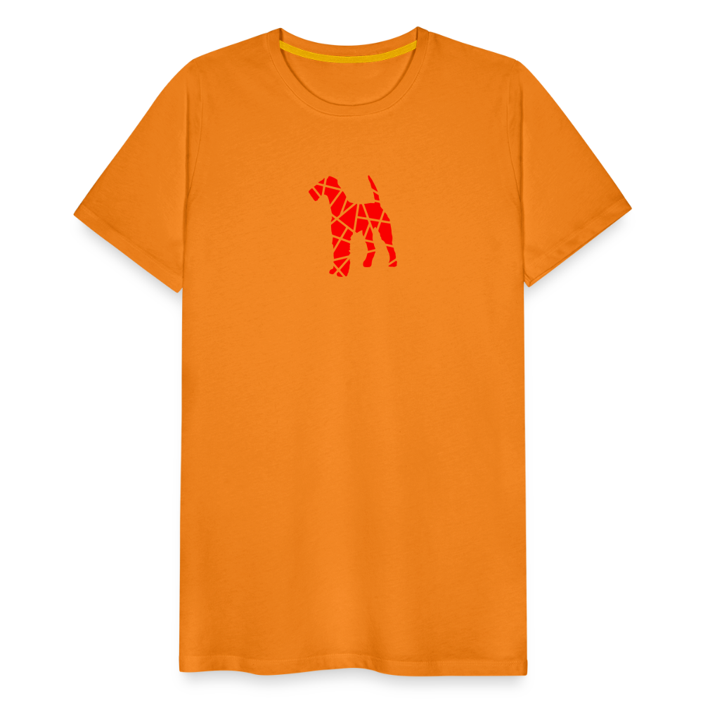 Airedale Terrier geometrisch | Männer Premium T-Shirt - Orange