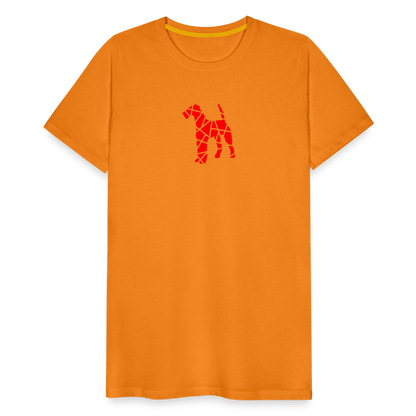 Airedale Terrier geometrisch | Männer Premium T-Shirt - Orange