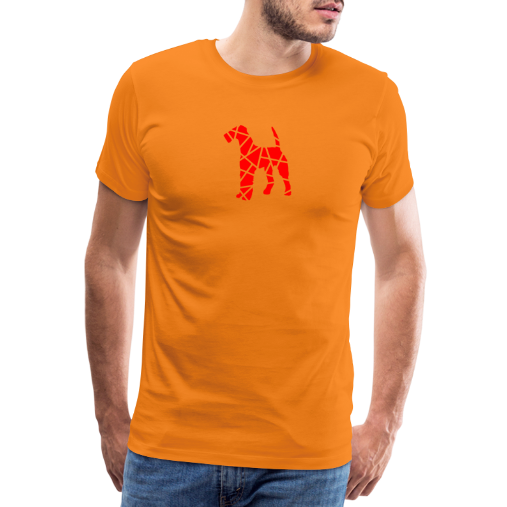 Airedale Terrier geometrisch | Männer Premium T-Shirt - Orange