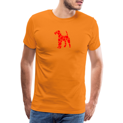 Airedale Terrier geometrisch | Männer Premium T-Shirt - Orange