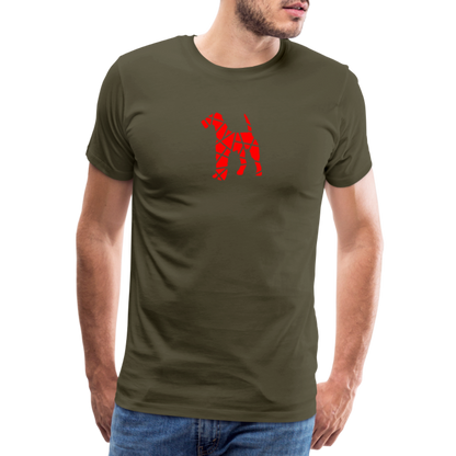 Airedale Terrier geometrisch | Männer Premium T-Shirt - Khaki