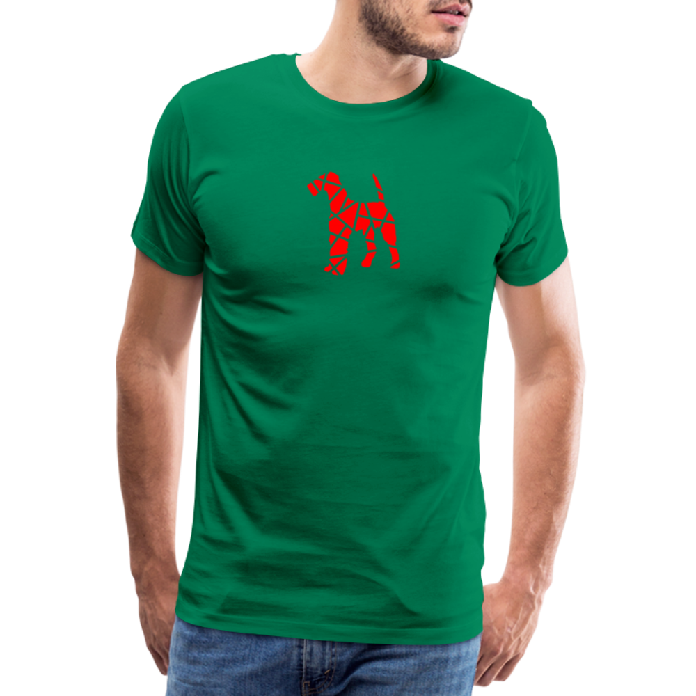 Airedale Terrier geometrisch | Männer Premium T-Shirt - Kelly Green