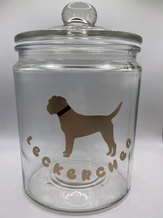 Vorratsglas 2 Liter mit Border Terrier