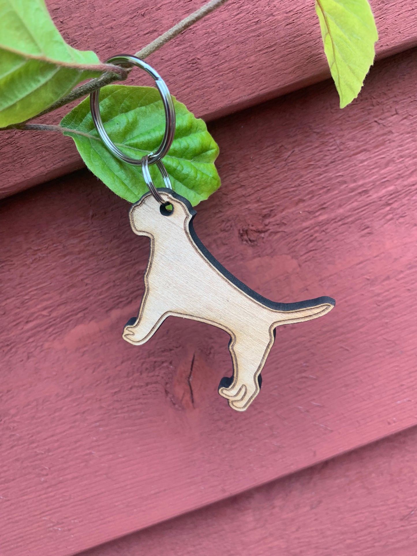 Terrier-Schlüsselanhänger aus Holz