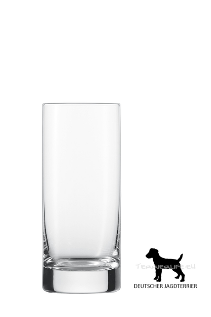 Longdrinkglas mit Terrier-Silhouette