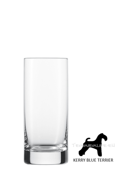 Longdrinkglas mit Terrier-Silhouette