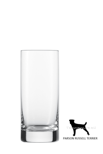 Longdrinkglas mit Terrier-Silhouette