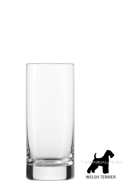 Longdrinkglas mit Terrier-Silhouette