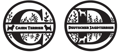 Filztasche (Shopper) mit Terrier-Monogramm