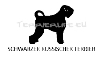 Großes Bierglas mit Terrier-Silhouette