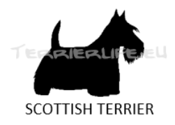 Whisky-Glas klein mit Terrier-Silhouette