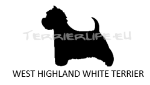 Whisky-Glas klein mit Terrier-Silhouette