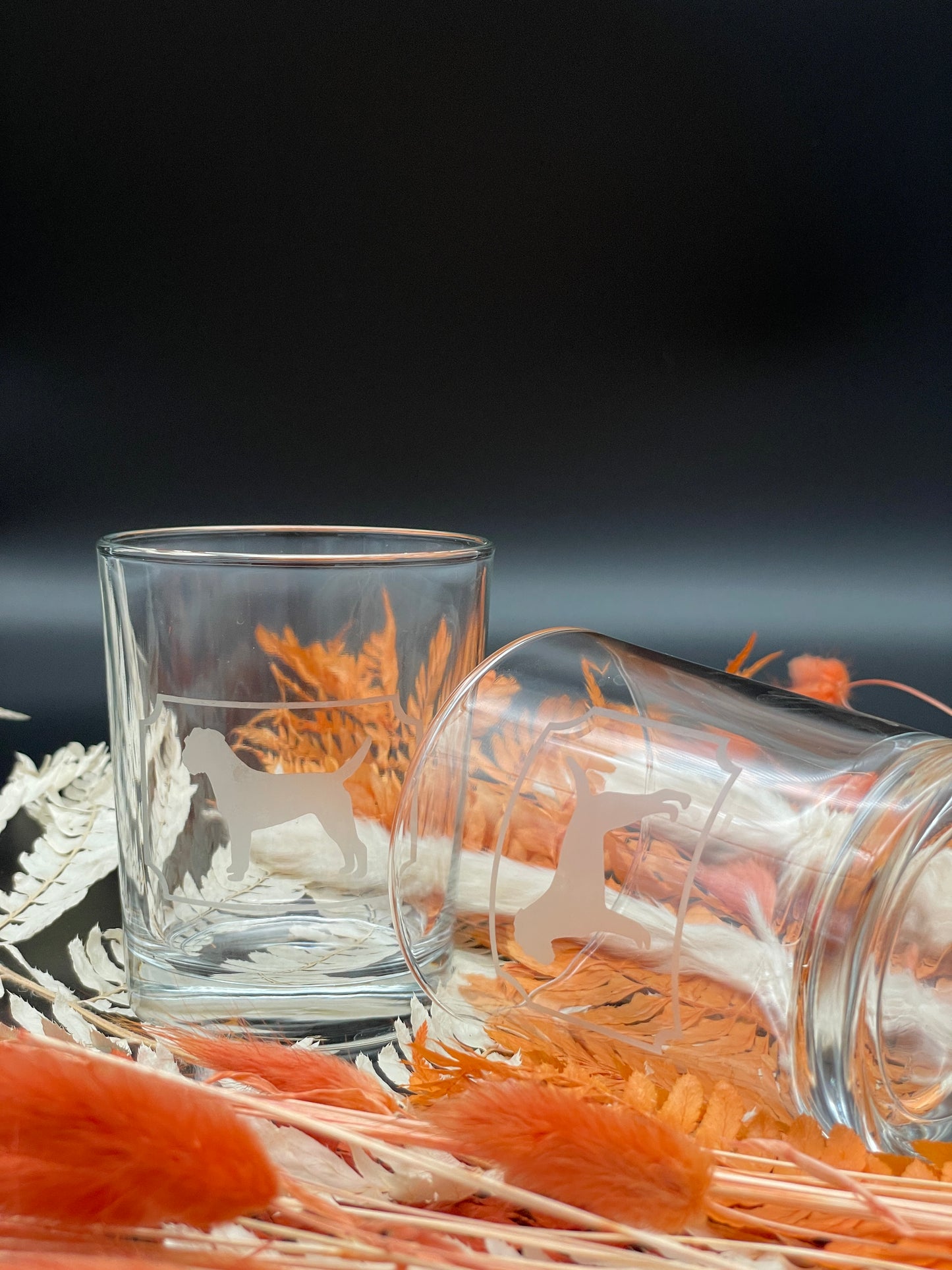 Whisky-Glas klein mit Terrier-Silhouette