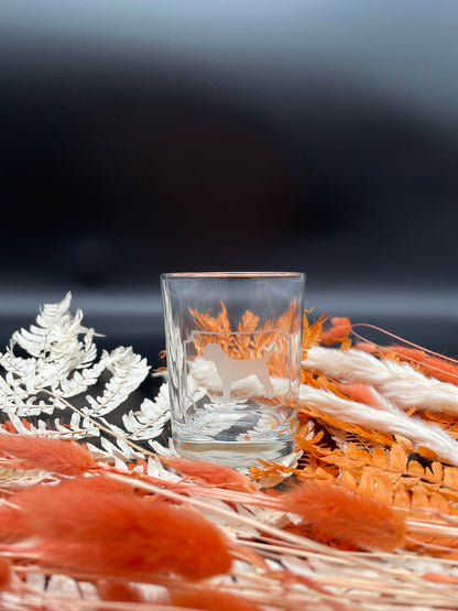 Whisky-Glas klein mit Terrier-Silhouette
