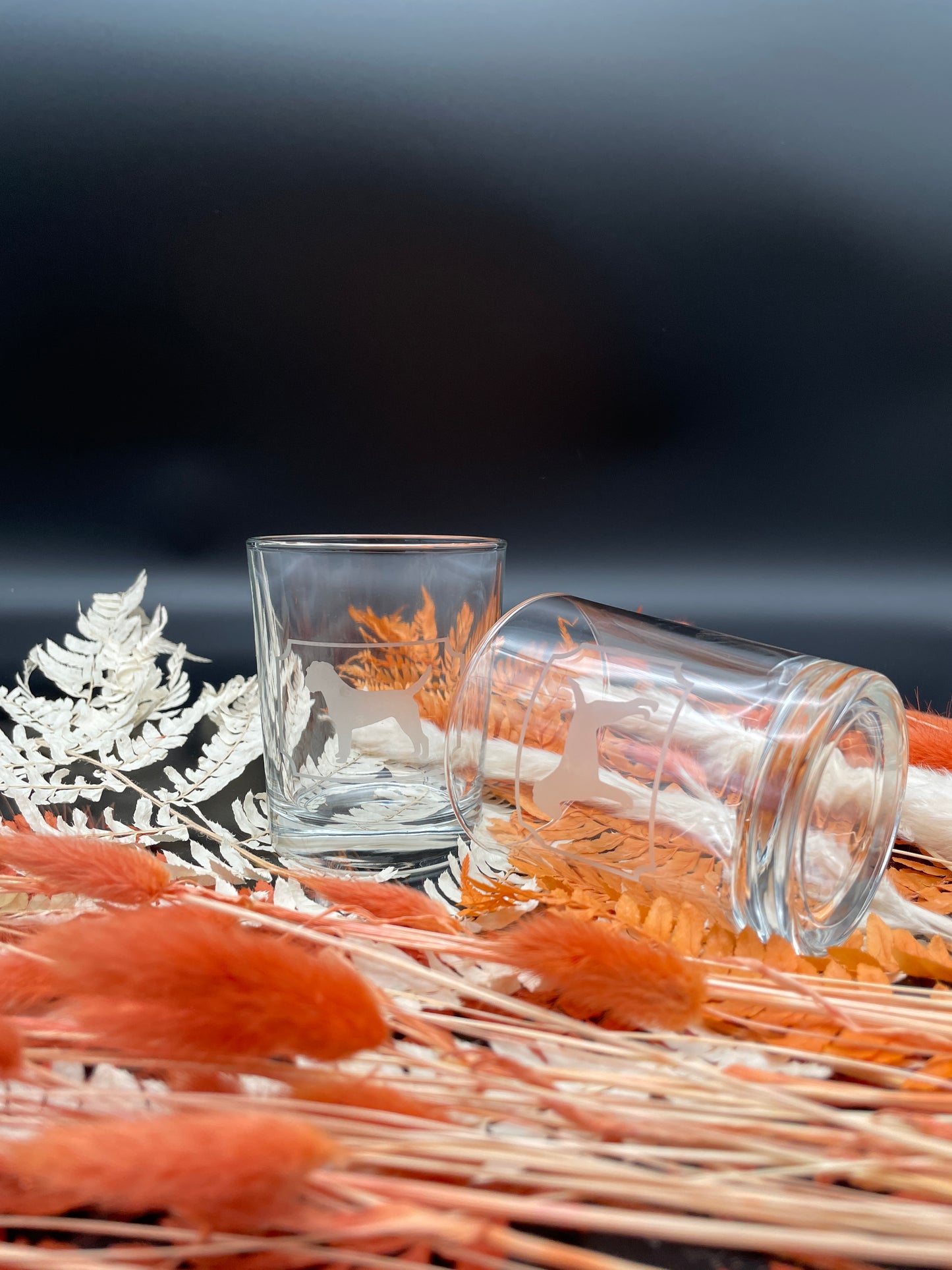 Whisky-Glas klein mit Terrier-Silhouette