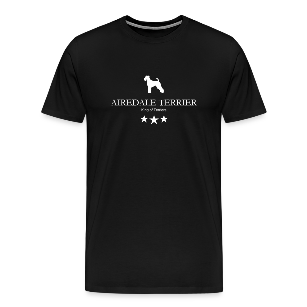 Männer Premium T-Shirt - Airedale Terrier - King of terriers... - Schwarz