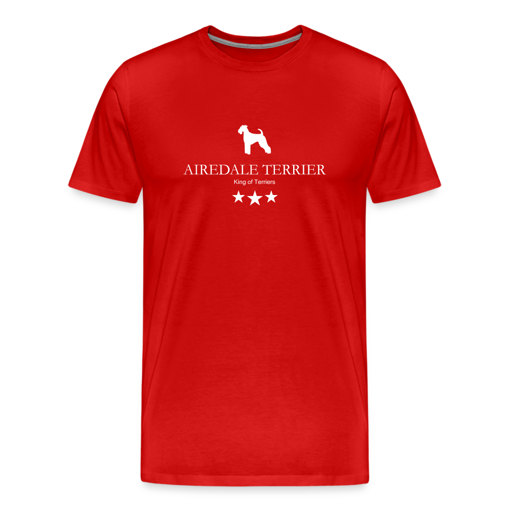 Männer Premium T-Shirt - Airedale Terrier - King of terriers... - Rot