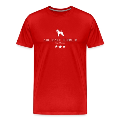 Männer Premium T-Shirt - Airedale Terrier - King of terriers... - Rot