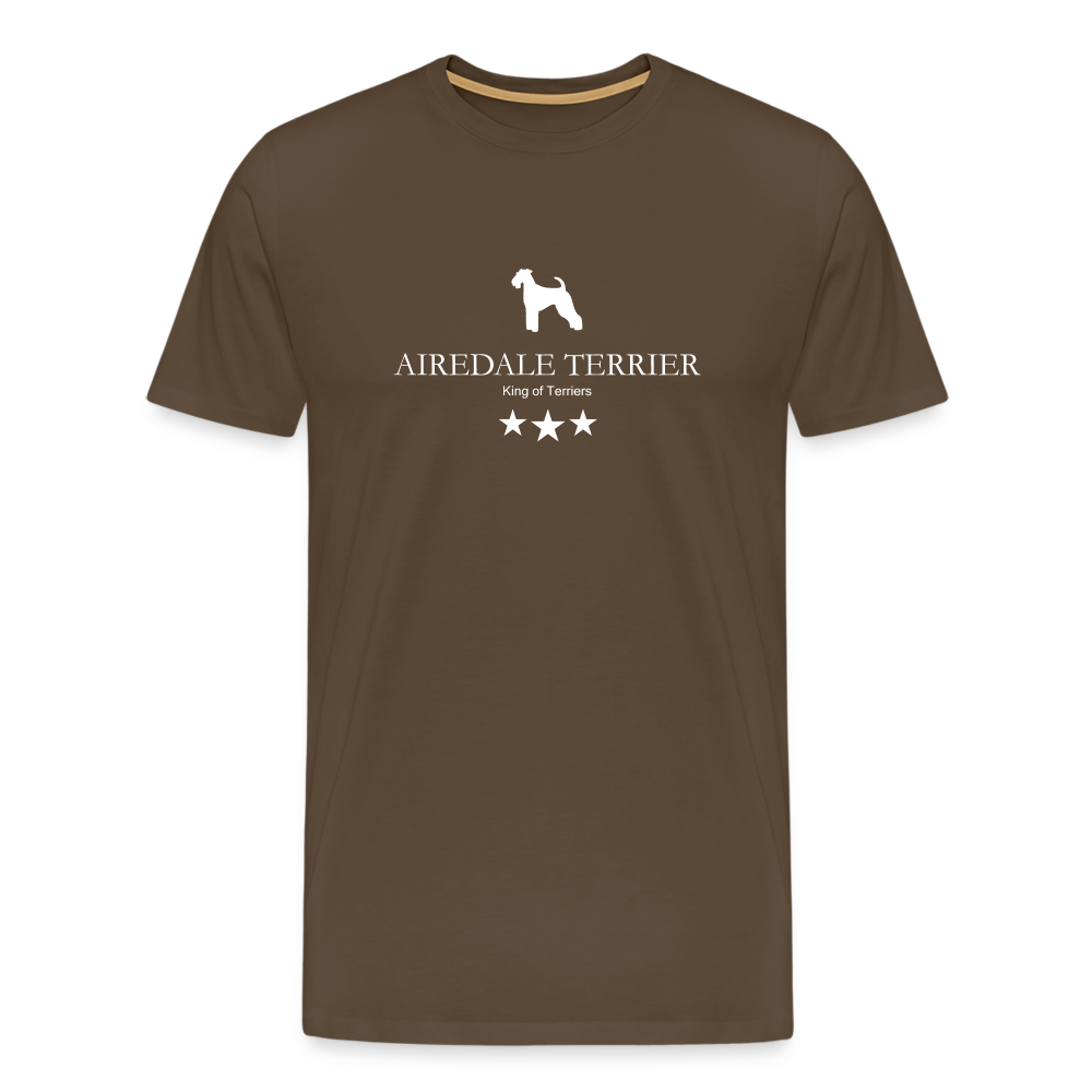 Männer Premium T-Shirt - Airedale Terrier - King of terriers... - Edelbraun