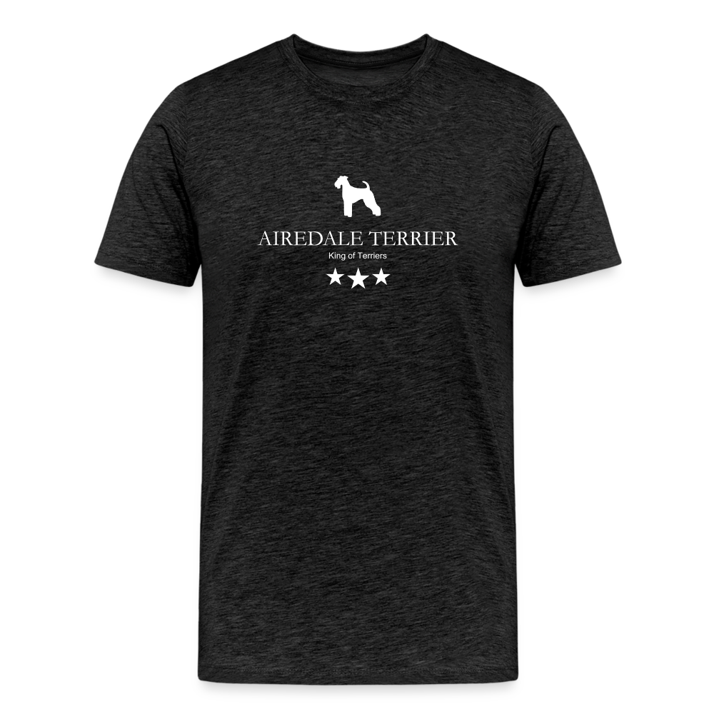 Männer Premium T-Shirt - Airedale Terrier - King of terriers... - Anthrazit