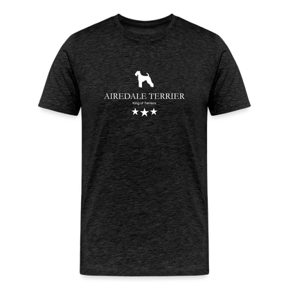 Männer Premium T-Shirt - Airedale Terrier - King of terriers... - Anthrazit