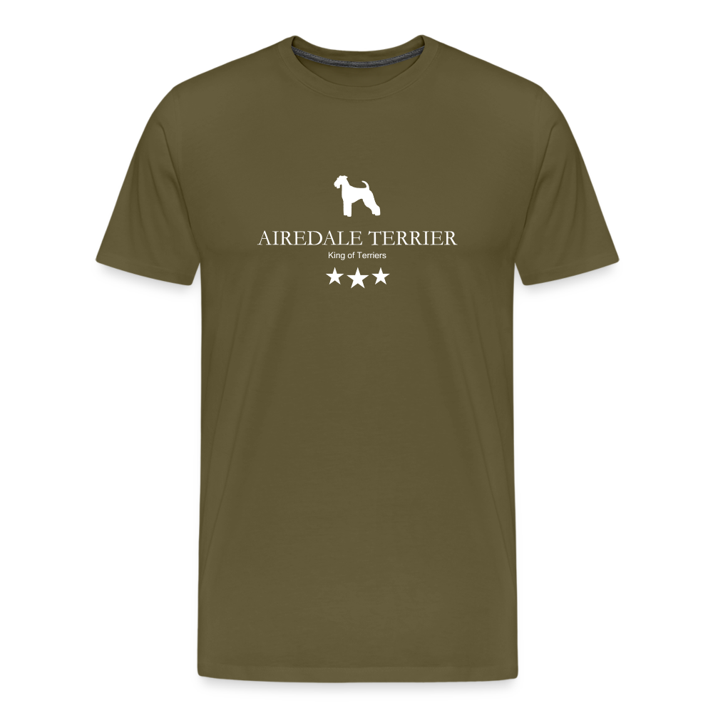 Männer Premium T-Shirt - Airedale Terrier - King of terriers... - Khaki