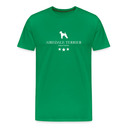 Männer Premium T-Shirt - Airedale Terrier - King of terriers... - Kelly Green