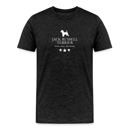 Männer Premium T-Shirt - Jack Russell Terrier - Strong, active, lithe working... - Anthrazit