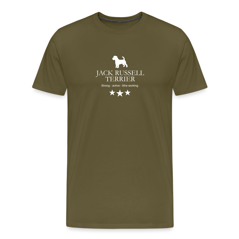 Männer Premium T-Shirt - Jack Russell Terrier - Strong, active, lithe working... - Khaki