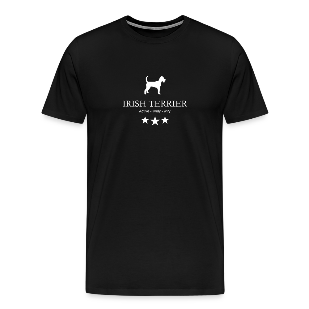 Männer Premium T-Shirt - Irish Terrier - Active, lively, wiry... - Schwarz