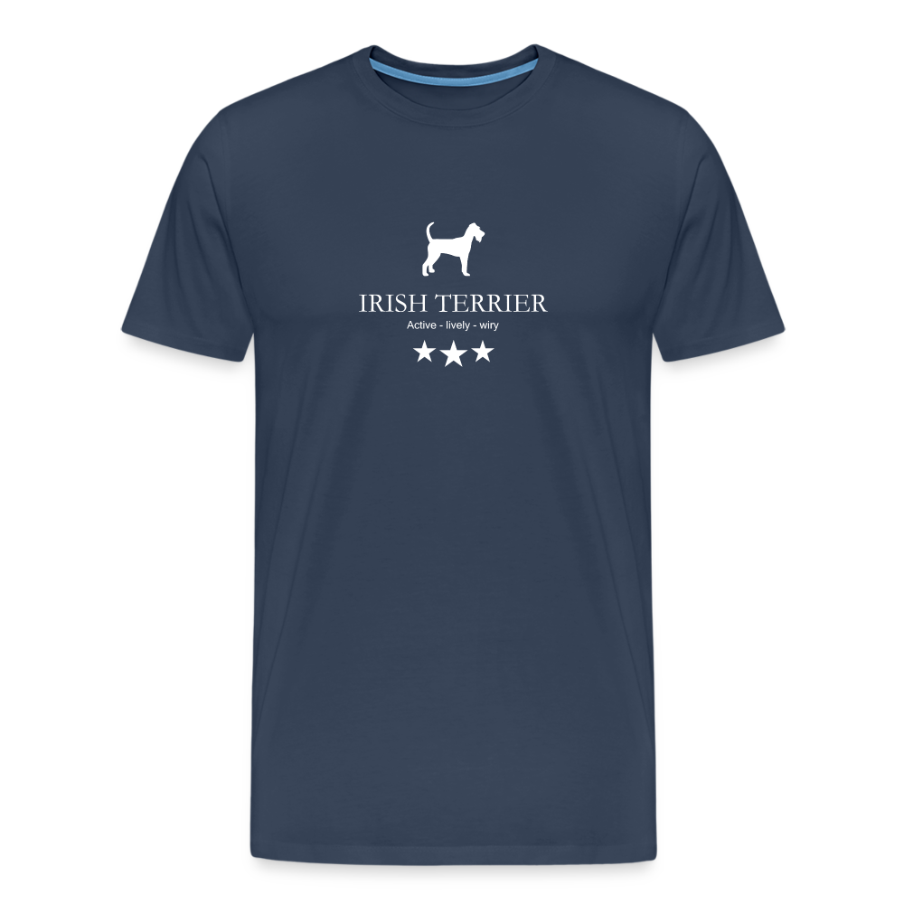 Männer Premium T-Shirt - Irish Terrier - Active, lively, wiry... - Navy