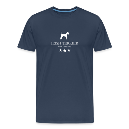 Männer Premium T-Shirt - Irish Terrier - Active, lively, wiry... - Navy
